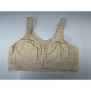 Instant Shaping Bra Size 42D Full Figure No Wire Beige Front Clasp 1628 NWTs